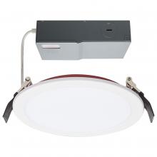 S11866 - 13 Watt LED; Fire Rated 6 Inch Direct Wire Downlight; Round Shape; White Finish; CCT Selectable; 120