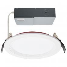  S11867 - 13 Watt LED; Fire Rated 6 Inch Direct Wire Downlight; Round Shape; White Finish; CCT Selectable; 120
