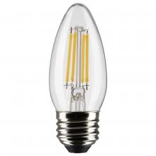  S21834 - 4 Watt B11 LED; Clear; Medium Base; 2700K; 350 Lumens; 120 Volt; 2-Pack