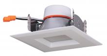  S39756 - 7 watt LED Downlight Retrofit; 4 inch square shape; 2700K; 120 volt; White Finish