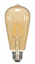  S9579 - 7 Watt ST19 LED; Transparent Amber; Medium base; 2000K; 650 Lumens; 120 Volt