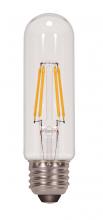 Satco Products Inc. S9580/TF - 4.5 Watt T10 LED; Clear; Medium base; 2700K; 430 Lumens; 120 Volt; Shatter Proof