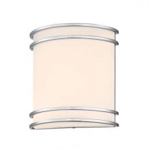  6135500 - 15W 1 Light LED Wall Fixture with Color Temperature Selection Brushed Nickel Finish Frosted Acrylic