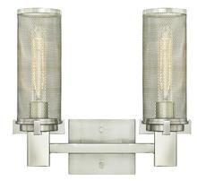  6330400 - 2 Light Wall Fixture Brushed Nickel Finish Mesh Shades