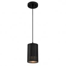  6356600 - Mini Pendant Matte Black Finish Perforated Metal Shade