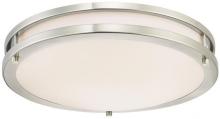  6401200 - 16 in. 23W LED Flush Brushed Nickel Finish White Acrylic Shade