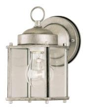  6468400 - Wall Fixture Antique Silver Finish Clear Glass Panels