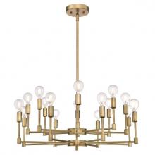  6576100 - 16 Light Chandelier Brushed Brass Finish