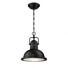  6578700 - Dimmable LED Pendant Textured Black Finish Frosted Prismatic Lens