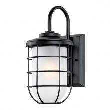  6580000 - Wall Fixture Matte Black Finish Frosted Glass