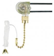  7029000 - Replacement Canopy Light Switch with Brass Finish Pull Chain