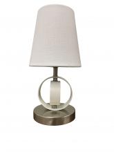  B209-SN/WT - Bryson Mini 4" Double Ring Satin Nickel/White Accent Lamp