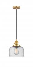 Innovations Lighting 201CSW-SG-G74-LED - Bell - 1 Light - 8 inch - Satin Gold - Cord hung - Mini Pendant