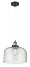 Innovations Lighting 916-1P-BAB-G74-L - Bell - 1 Light - 12 inch - Black Antique Brass - Cord hung - Mini Pendant