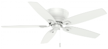  54103 - Casablanca 54 inch Durant Snow White Low Profile Ceiling Fan and Pull Chain