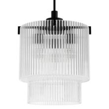  13149 - Hunter Ontario Matte Black with Clear Glass 3 Light Pendant Ceiling Light Fixture