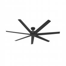  51592 - Hunter 72 inch Downtown Matte Black Damp Rated Ceiling Fan and Wall Control