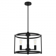  19133 - Hunter Astwood Matte Black 4 Light Chandelier Ceiling Light Fixture