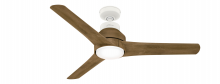 50009 - Hunter 52 inch Lakemont Matte White Damp Rated Ceiling Fan with LED Light Kit and Handheld Remote