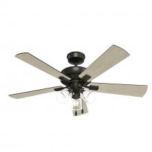 52536 - Hunter 52 inch Crestfield Noble Bronze Ceiling Fan with LED Light Kit and Pull Chain