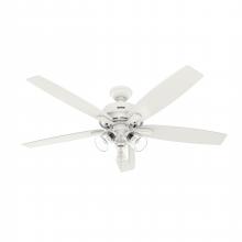  52347 - Hunter 60 inch Dondra ENERGY STAR® Matte White Ceiling Fan with LED Light Kit and Pull Chain