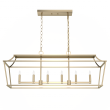  19078 - Hunter Laurel Ridge Alturas Gold 6 Light Chandelier Ceiling Light Fixture