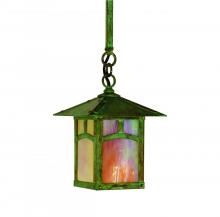 Arroyo Craftsman ESH-7AM-AB - 7" evergreen stem hung pendant with classic arch overlay