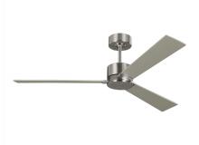  3RZR52BS - Rozzen 52" Indoor/Outdoor Brushed Steel Ceiling Fan with Handheld Remote Control