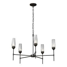 Hubbardton Forge 105060-SKT-14-CR - Luma 5 Arm Chandelier