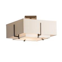  126507-SKT-07-SF1205-SA1605 - Exos Square Small Double Shade Semi-Flush