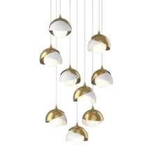  131105-SKT-LONG-86-02-GG0711 - Brooklyn 9-Light Double Shade Pendant