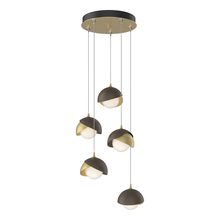  131125-SKT-STND-86-05-GG0711 - Brooklyn 5-Light Double Shade Pendant