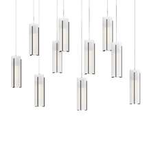  131204-SKT-LONG-14-GG0065 - Exos Glass 10-Light Pendant