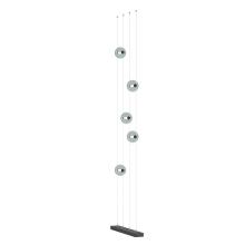  289520-LED-STND-10-YL0668 - Abacus 5-Light Floor to Ceiling Plug-In LED Lamp