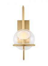  700WSCRBY18NB-LED927 - The Crosby Medium Damp Rated 1-Light Integrated Dimmable LED Wall Sconce in Natural Brass