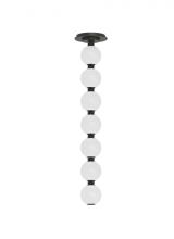  SLPD22630BZR-277 - Sean Lavin Perle 1-light dimmable LED pendant with dark bronze finish and glass shade