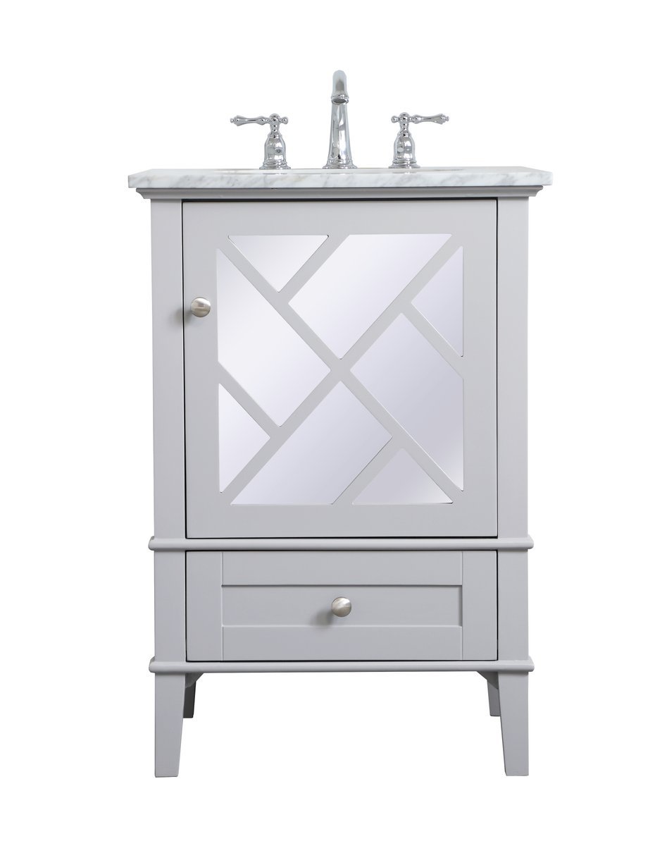 24 inch single bathroom vanity set in grey