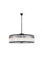  1203G43MB/RC - Chelsea 10 Light Matte Black Chandelier Clear Royal Cut Crystal