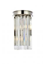  1208W8PN/RC - Sydney 2 Light Polished Nickel Wall Sconce Clear Royal Cut Crystal