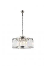  1233D28PN/RC - Chelsea 8 Light Polished Nickel Chandelier Clear Royal Cut Crystal