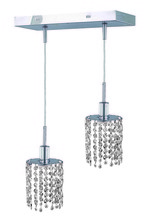  1282D-O-R-CL/SA - Mini 2 light Chrome Pendant