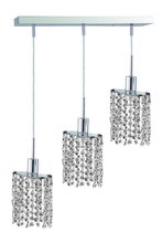  1283D-O-E-CL/EC - Mini 3 light Chrome Pendant