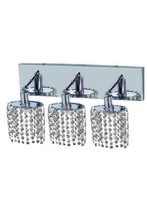  1283W-O-E-CL/SA - 1283 Mini Collection Wall Fixture Oblong Canopy D14.5inx4.5in  H13.5in Ellipse Pendant  Lt:3 Chrome