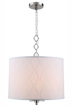  1457D23PN - Meridian Collection Chandelier D:23 H:19 Lt:4 Polished Nickel Finish