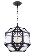  1514D14RZ - Gordon 3 light Rustic Zinc Pendant