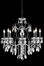  2016D26DB/SS - St. Francis 6 light Dark Bronze Chandelier Clear Swarovski® Elements Crystal