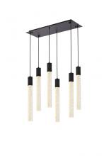  2066D32BK - Weston 6 Lights Pendant in Black