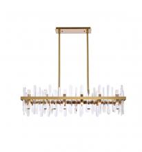  2200G42SG - Serena 42 Inch Crystal Rectangle Chandelier in Satin Gold