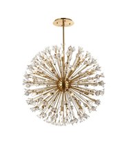  2500D44SG - Vera 44 Inch Crystal Starburst Round Pendant in Gold