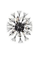  2500W19BK - Vera 19 Inch Crystal Starburst Wall Sconce in Black